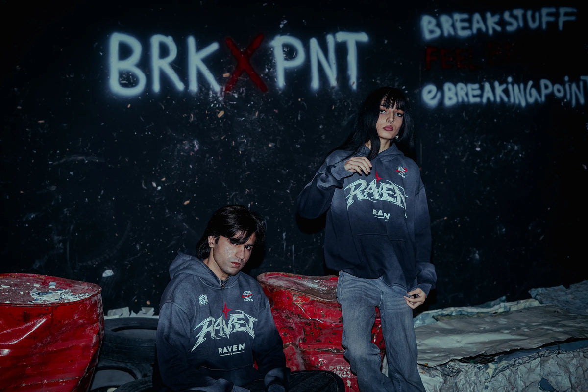 Raven Attire Bloodline oversized hoodie in faded grey