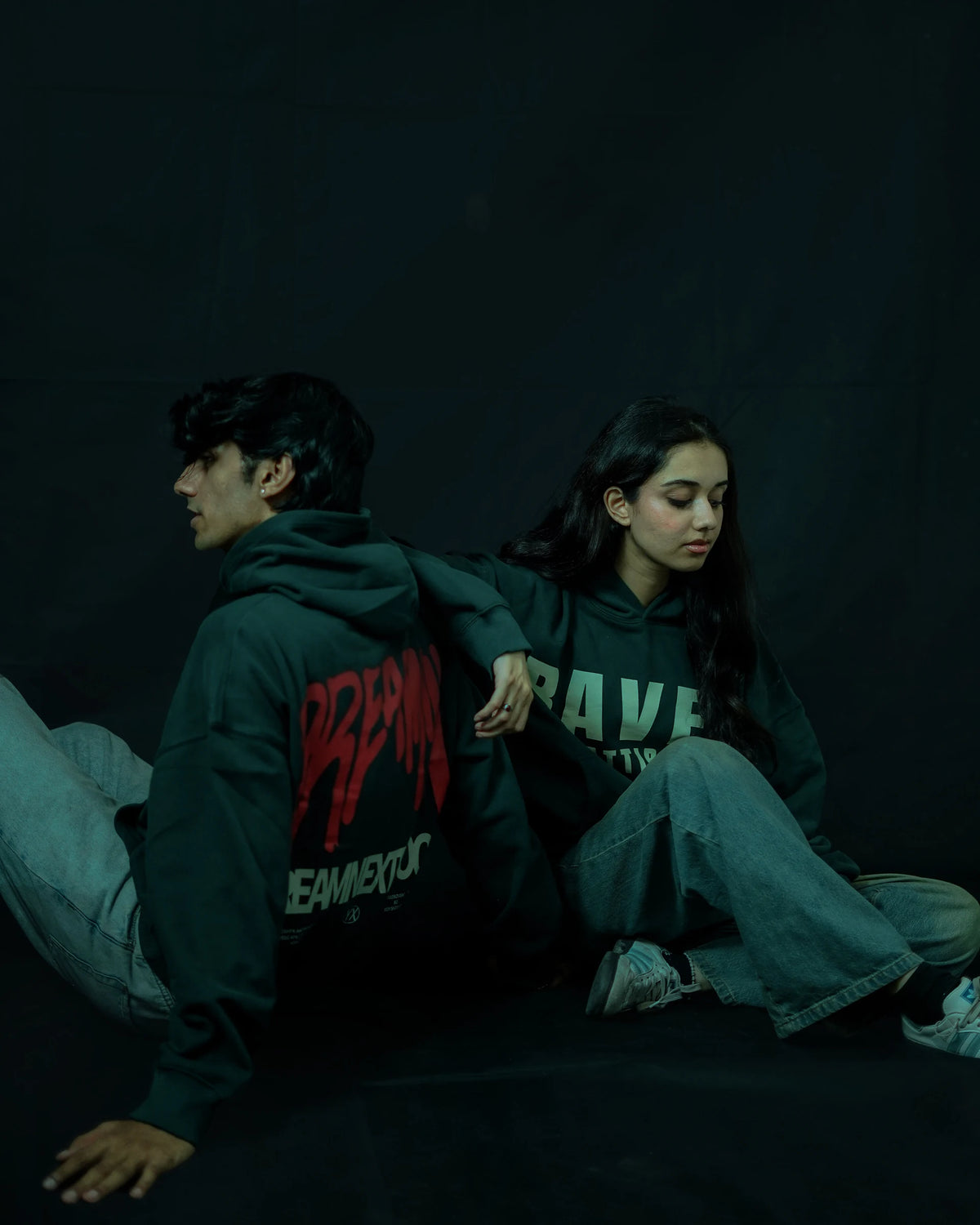 Raven Attire Daydreamer oversized hoodie in dark green