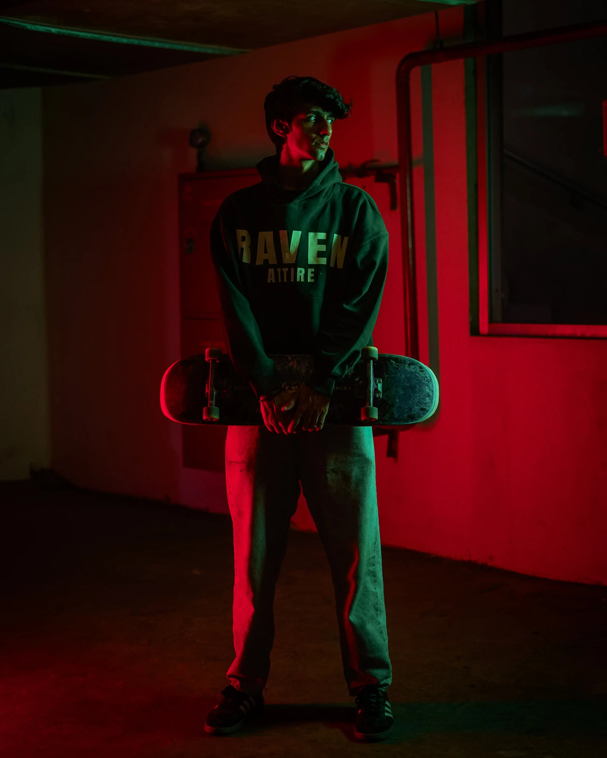 Raven Attire Daydreamer oversized hoodie in dark green