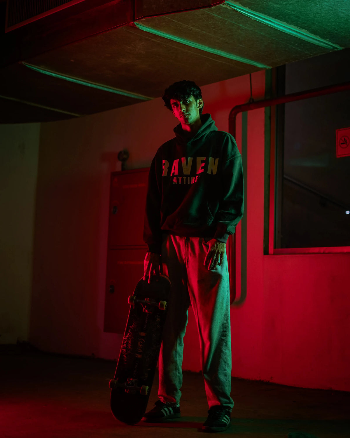 Raven Attire Daydreamer oversized hoodie in dark green