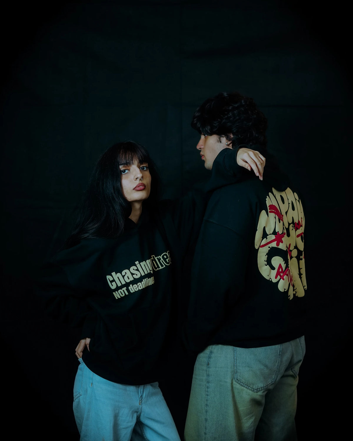 Raven Attire Driven oversized hoodie in black