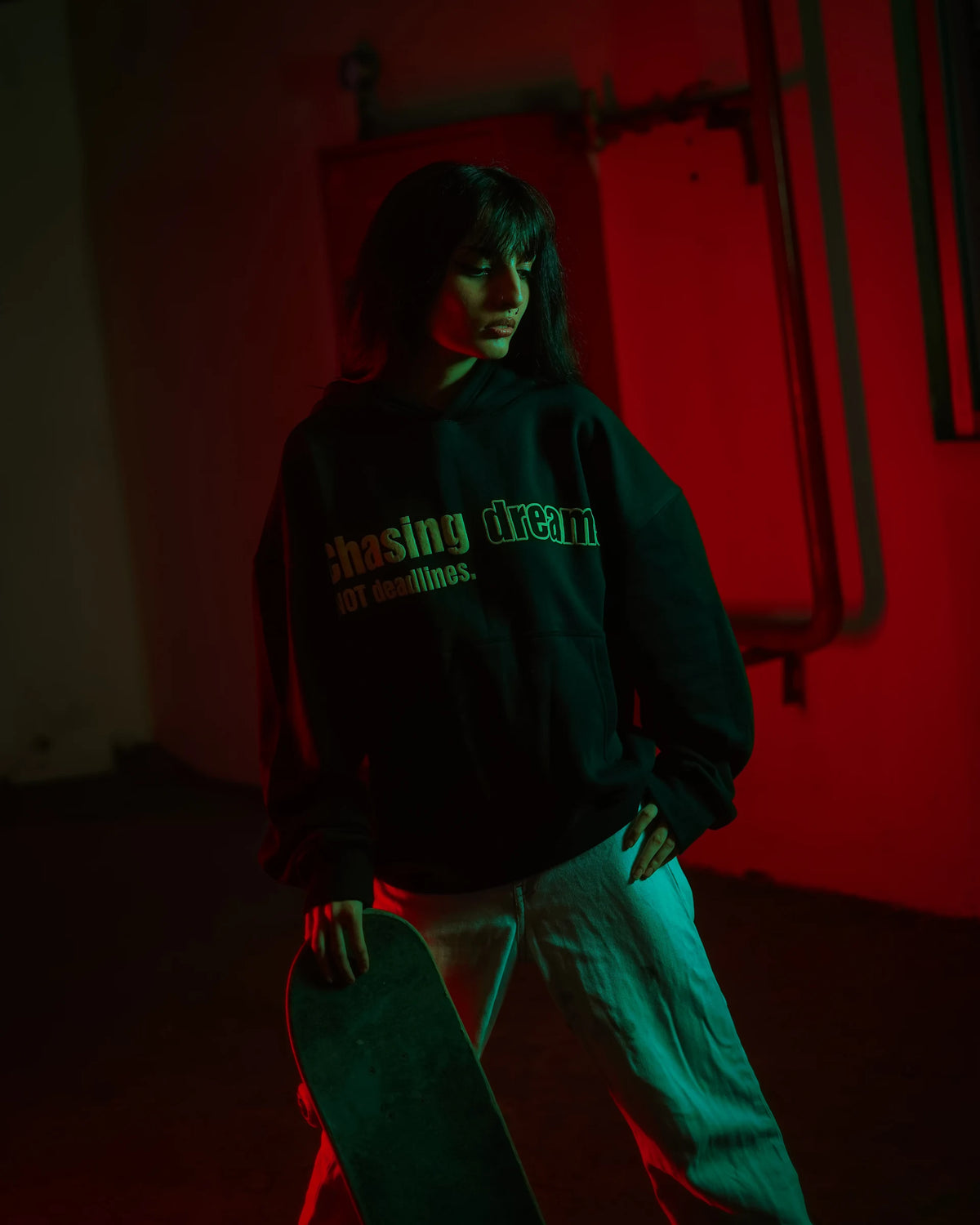 Raven Attire Driven oversized hoodie in black