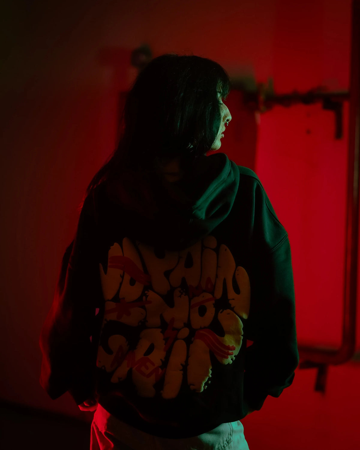 Raven Attire Driven oversized hoodie in black