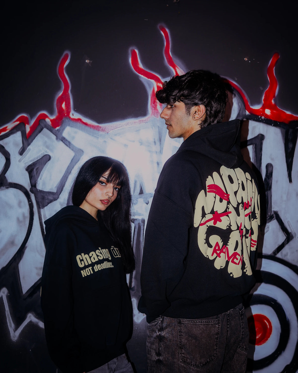 Raven Attire Driven oversized hoodie in black