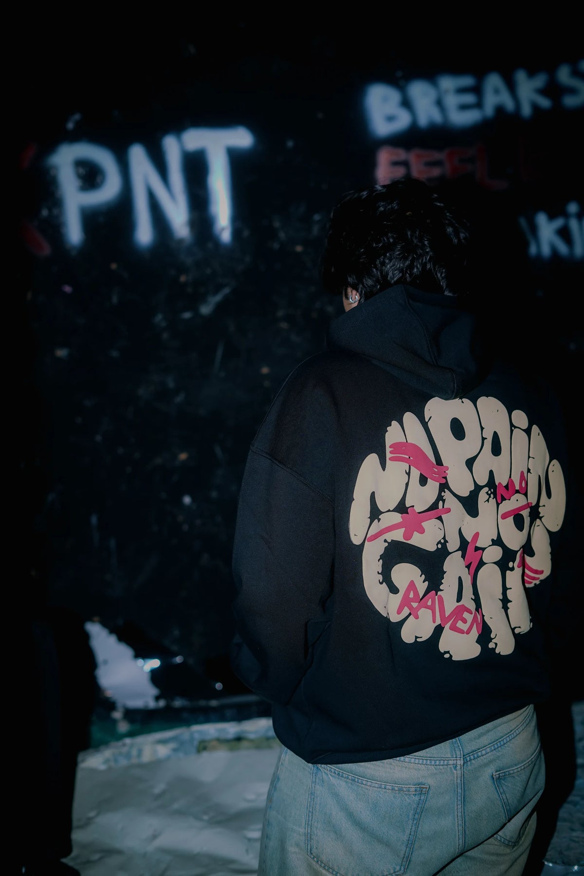 Raven Attire Driven oversized hoodie in black