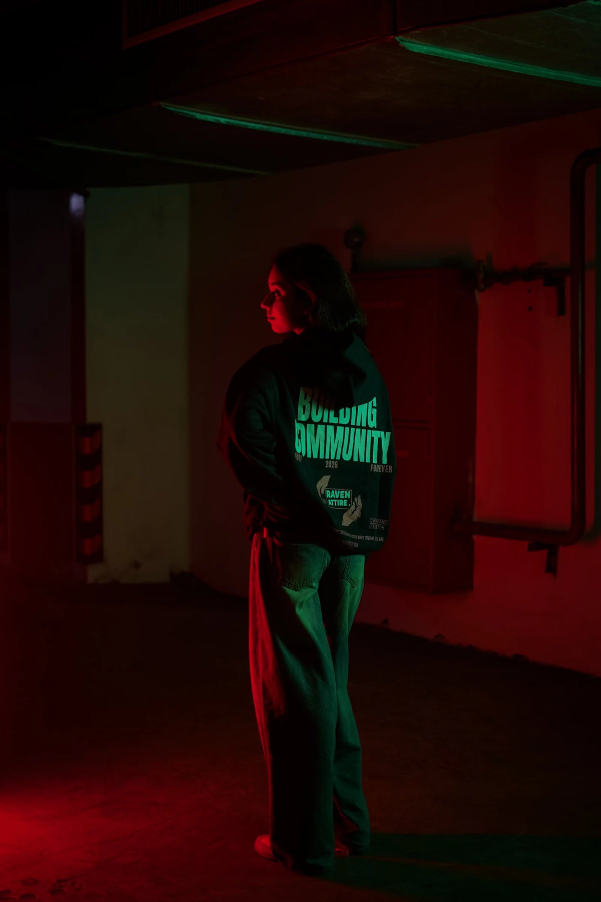 Raven Attire Milestone oversized hoodie in navy