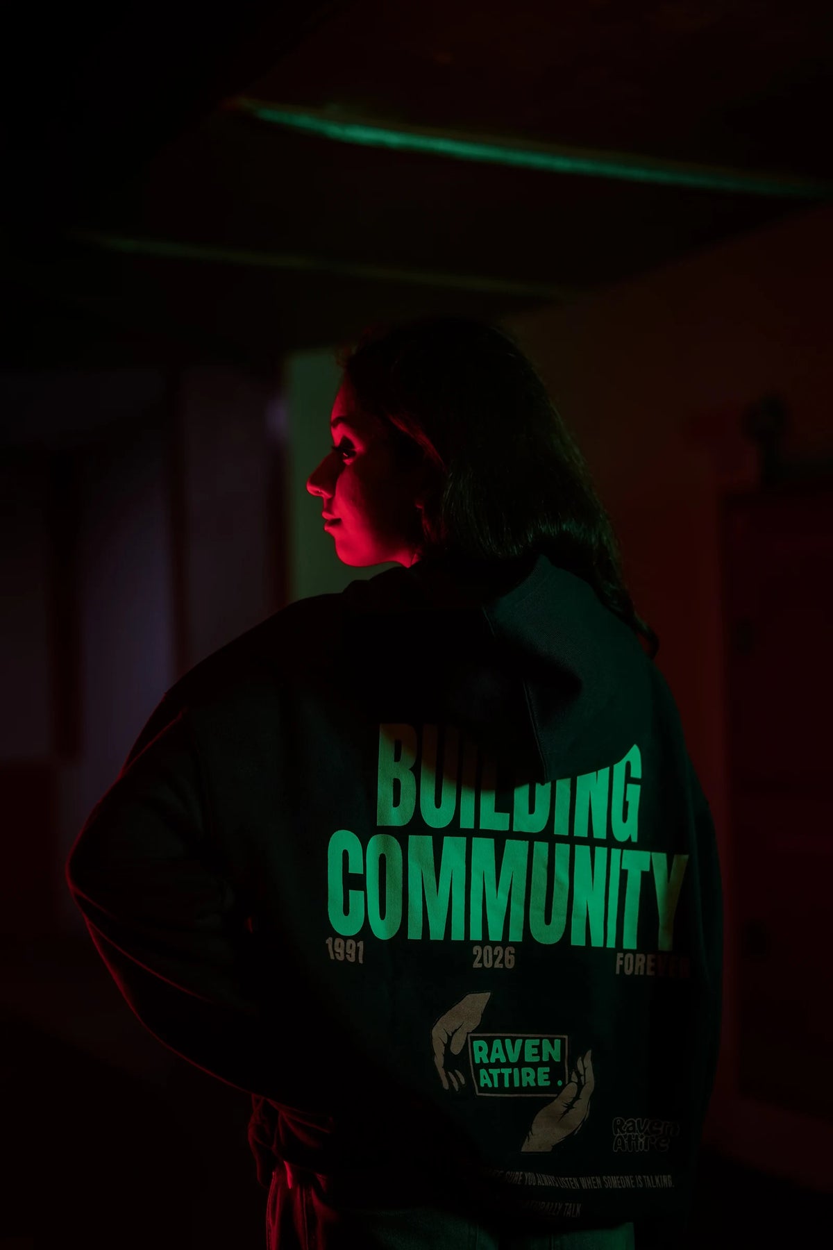 Raven Attire Milestone oversized hoodie in navy
